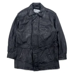90年代 PELLE STUDIO ( WILSONS ) Thinsulate 中綿 レザーコート カーコート M ブラック レザー ライナー着脱式のサムネイル
