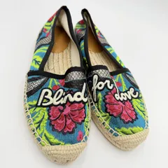 GUCCI（グッチ）Blind for Love エンブロイダリー エスパドリーユ フラットシューズ 花柄 マルチカラー ジュート レディース サイズ35【中古】のサムネイル