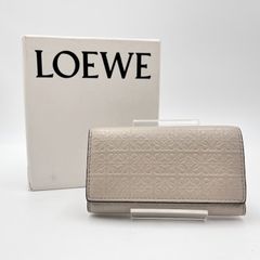ロエベ 長財布 リピート アナグラム レザー 本革 ハニーベージュ 付属