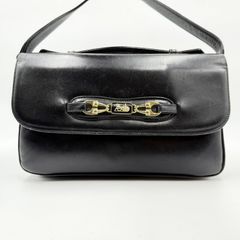 CELINE オールドセリーヌ チェーンショルダーバッグ ブラック 3way 