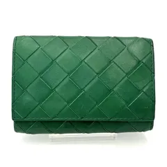 BOTTEGA VENETA（ボッテガヴェネタ）イントレチャート キーケース 6連 レザー グリーン シルバー金具 メンズ レディース ユニセックス【中古】のサムネイル
