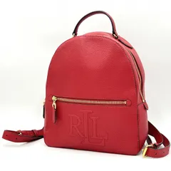 LAUREN RALPH LAUREN（ローレン ラルフ ローレン）レザー バックパック リュックサック レッド ゴールド金具 レディース【中古】のサムネイル