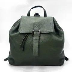 BOTTEGA VENETA（ボッテガヴェネタ）チェルボ バックパック リュックサック モスグリーン レザー メンズ レディース 保存袋付【中古】のサムネイル