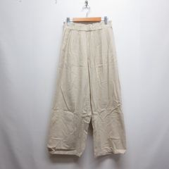 サマンサモスモス SM2 コットン リネン イージー ワイド パンツ F ライトベージュ 綿麻 ウエストゴムのサムネイル