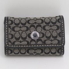 COACH コーチ シグネチャー ブラックスモーク長財布 取り外し可