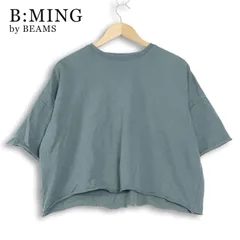 B:MING by BEAMS ビームス 春夏 オーバーサイズ★ スウェット カットオフ 半袖 カットソー Tシャツ Sz.ONE　レディースのサムネイル