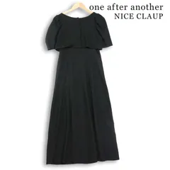 one after another NICE CLAUP ワンアフターアナザー ナイスクラップ レイヤード 半袖 ワンピース Sz.F レディース 黒のサムネイル