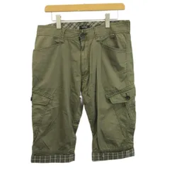 バーバリーブラックレーベル BURBERRY BLACK LABEL ロールアップハーフパンツ  82 カーキ チェック柄 ロールアップ /SH ■GY99のサムネイル