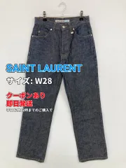 SAINT LAURENT サンローラン デニムパンツ W28 ブラック リジッド・ワンウォッシュ ストレート スタンダード 無地 ブランドロゴ フルレングス レギュラー メンズ レディースのサムネイル