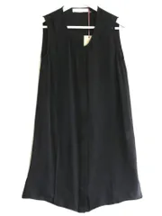 【233064】Stella McCartney ステラ マッカートニー  シルクシフォン　ノースリーブ　フレアワンピース  ・36 415-240090 ブラックのサムネイル