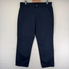 古着 カーハート Carhartt パンツ チノパン スラックス ワーク ワンポイント ジップフライ ワークパンツ w36 L32  ネイビー系 メンズのサムネイル