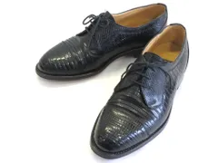 【232623】レア LOBB'S ロブス  *Barneys NewYork別注　リザード本革 シューズ メンズ ブラックのサムネイル
