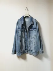 オールセインツ ALLSAINTS オーバーサイズ ダメージ デニム ジャケット Mサイズ 正規品のサムネイル