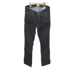ヒルフィガーデニム HILFIGER DENIM ジーンズ デニム 32/34 濃紺 ネイビー 無地 ボタンフライ ストレートレッグ /KV ■GY99のサムネイル
