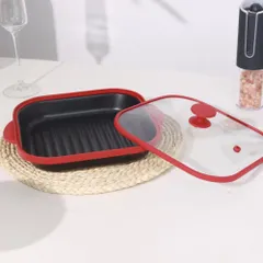 SQUARE SHEF スクエアシェフ 電子レンジ 調理器 焼き魚 売れ筋 角型 正方形 大型 大きめ 食洗機対応 レンジで焼き魚 電子レンジ 調理器具 レシピ 取扱説明書つき PFOA PFOS フリー 焼き目革命 目玉焼き パスタ ハンバ ce4bc7eeのサムネイル