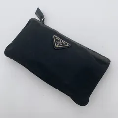 PRADA プラダ テスートナイロン フラットポーチ 小物入れ 三角ロゴ トライアングル ブラック 黒色のサムネイル