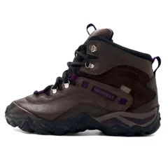 MERRELL トレッキングブーツ 23cm ブラウン レザー vibramソール 防水 Chameleon Shift Traveler Mid Waterproofのサムネイル