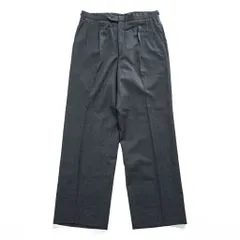 Aquascutum 80年代 ヴィンテージ カナダ製 タック スラックス パンツ L グレー プリーツ サスペンダーボタン ピュアヴァージンウールのサムネイル