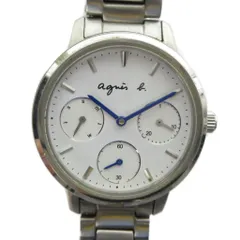 アニエスベー agnes b. VD75-KGZ0 腕時計 ウォッチ クォーツ クロノグラフ 白文字盤 シルバー色 ■GY11 /MQのサムネイル