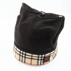 バーバリー ネックウォーマー ノバチェック柄 ロゴ 帽子 ブランド メンズ ブラック BURBERRY 【中古】のサムネイル