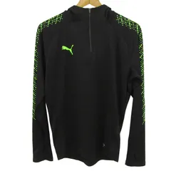 プーマ パーカー トップス 長袖 ハーフジップ スポーツウエア メンズ Mサイズ ブラック×グリーン PUMA 【中古】のサムネイル