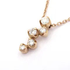 4℃(ヨンドシー) ネックレス美品  - K18PG×ダイヤモンド 5Pダイヤ/約0.13ct/総重量：1.8gのサムネイル