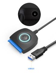 최신 모델 전원 보단 첨부 SATA USB 변환 케이블 3.5/2.5 인치 HDD SSD UASP 대응 고속 전송 PS4 Windows/Mac OS/Linux/Chrome OS 대응 5Gbps USB3.0 UASP 고속 전송 전원 어댑터 부속 없음