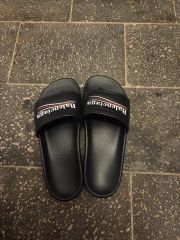 BALENCIAGA slides ボア サンダル ブラック ファー - メルカリ