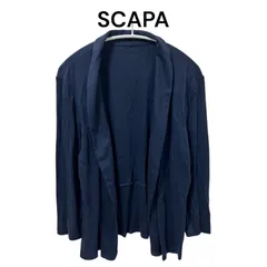 SCAPA スキャパ レディース 長袖 着流し カーディガン ネイビー XLサイズのサムネイル