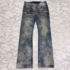 00s LAGUST グリッター コーティングフレアデニムパンツ - メルカリ