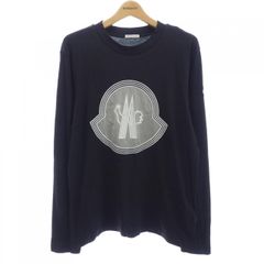 美品〕モンクレール ビッグロゴ ブラック L 長袖Tシャツ 黒 5S466