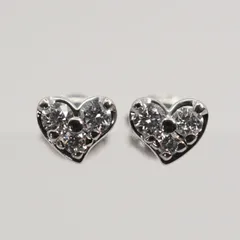 4℃ プレジェンス プラチナ ハート パヴェ ダイヤ ピアス/25-2367Sのサムネイル