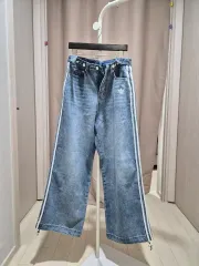 アディダス デニム ワイド パンツ ライトブルー 新品 サイズ タグのサムネイル
