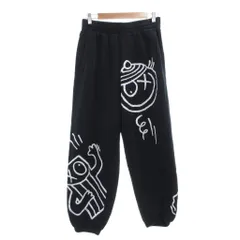 アディダスオリジナルス adidas originals Andre Saraiva スウェットパンツ M 黒 ブラック 白 ホワイト ドローイング プリント HY4265 /SX ■GY64のサムネイル