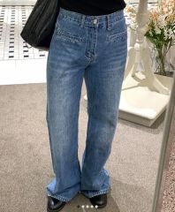専用 CHANEL UNIFORM ココマーク総柄 デニムパンツ38 - メルカリ