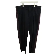 ヨウジヤマモトプールオム YOHJI YAMAMOTO POUR HOMME スラックス パンツ サイドライン 黒 ブラック 紫 パープル 長ズボン ワイドシルエット /PP ■GY50のサムネイル