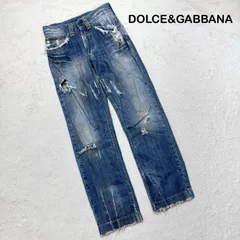 DOLCE&GABBANA ドルチェ＆ガッバーナ ダメージ加工 デニム パンツ ジーンズ 44 クラッシュ Y2K アーカイブ イタリア製のサムネイル