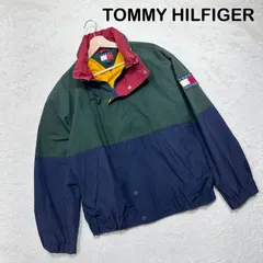 TOMMY HILFIGER トミーヒルフィガー マルチカラー ナイロン ジャケット M セーリング クレイジーパターン 90s フラッグロゴのサムネイル