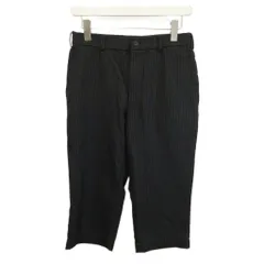 ブラックコムデギャルソン BLACK COMME des GARCONS クロップドパンツ スラックス ピンストライプ ジップフライ XS 黒 ブラック 1H-P009 /XZ ■GY19のサムネイル