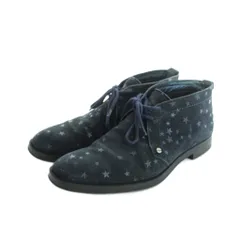 ジミーチュウ JIMMY CHOO 1421BELGLAVI チャッカブーツ スエードレザー スター 総柄 41 26cm 紺 ネイビー ■GY11 /MQのサムネイル