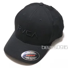 【ルーカ RVCA】新品3D刺繍 キャップ メンズ SM ブラック   FLEXFIT 型番FLE04 トリプルブラック 伸縮バンド 帽子 新品未使用 アメリカ購入のサムネイル