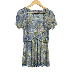 ETRO(エトロ) チュニック サイズ44 L レディース美品  - ライトブルー×パープル×マルチ Vネック/半袖/ペイズリー柄のサムネイル