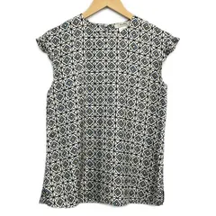 S Max Mara(マックスマーラ) 半袖カットソー サイズ36 S レディース美品  - アイボリー×黒×マルチ クルーネックのサムネイル