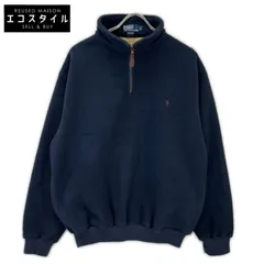 RALPHLAUREN　ラルフローレン　90S ネイビー フリース ハーフジップ ジャケット　Lのサムネイル