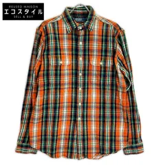 POLO RALPH LAUREN　ポロ ラルフローレン　オレンジ ヘビネルシャツ チェック 長袖　Lのサムネイル