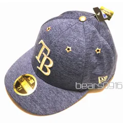 【ニューエラ】日本未発売 新品未使用 59FIFTY ロープロファイル タンパベイ レイズ キャップ メンズ 7 3/8 58.7cm 紺 杢 つば裏同色 59FIFTYゴールド刻印テープ MLBホログラム付 アメリカ購入のサムネイル