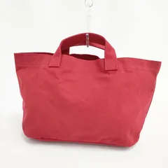 MARKS & WEB 綿帆布 キャンバス ラウンドバッグ トートバッグ レッド レディース マークスアンドウェブ【中古】6-0705G∞のサムネイル