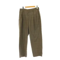 アダムエロペ Adam et Rope' Chambrer パンツ チェック タック テーパード M 茶色 /HS ■OS ■MAのサムネイル