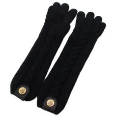 グッチ GUCCI 手袋 レザー カシミヤ 7 1/2 黒 /BM ■OHのサムネイル
