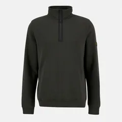 バブアー メンズ アウター パーカー・スウェット スウェット シャツ Barbour International Outline HalfZip Sweatshirt Sage SG71 セージのサムネイル